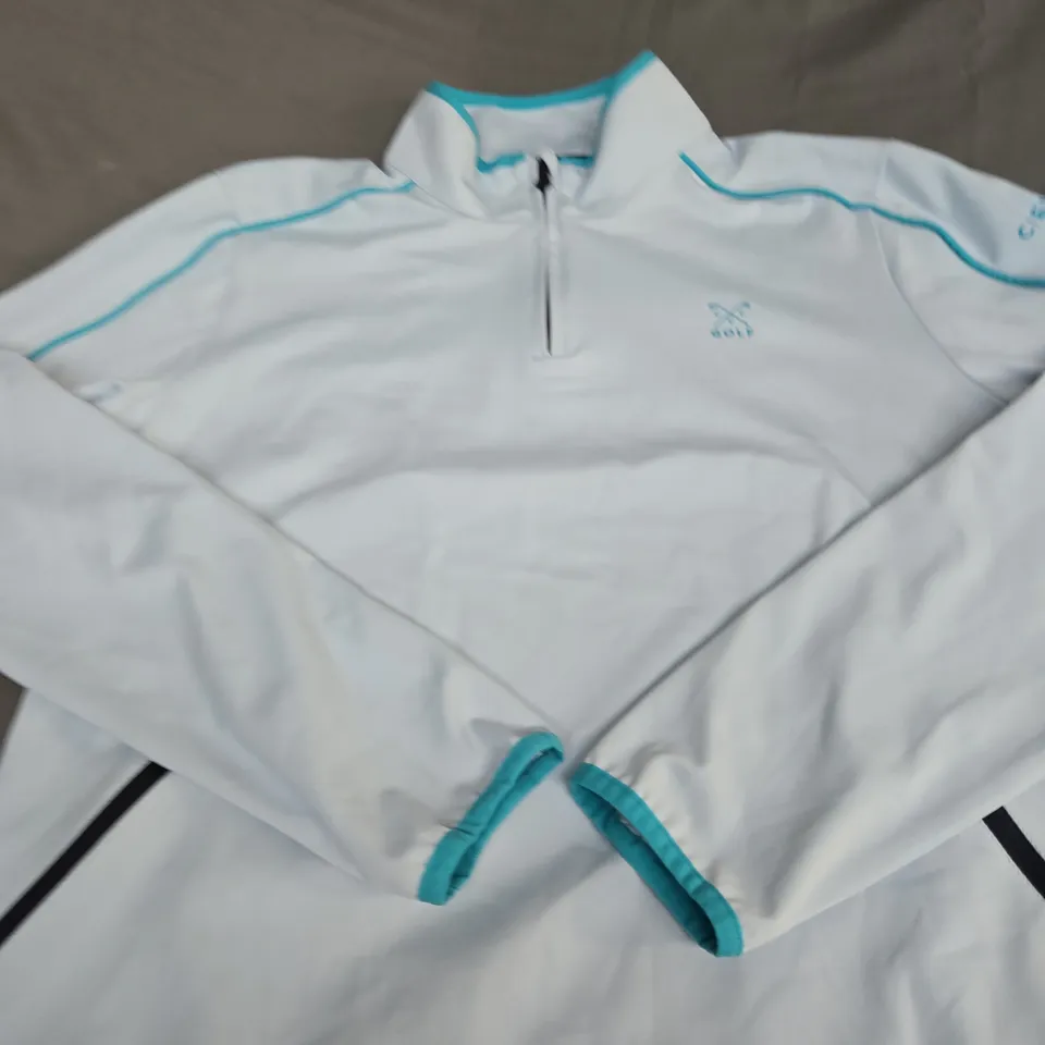 CREW CLOTHING COMPANY GOLF 1/4 ZIP SHIRT SIZE M