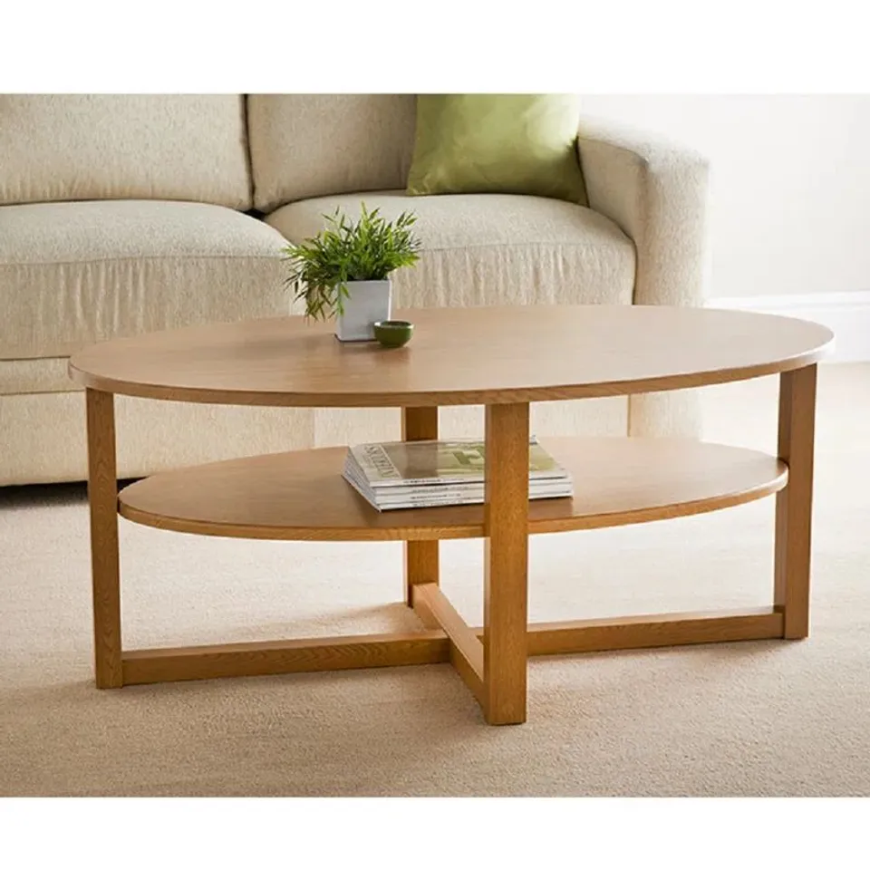BOXED STEWART CROSS LEGS COFFEE TABLE WITH STORAGE (1 BOX)