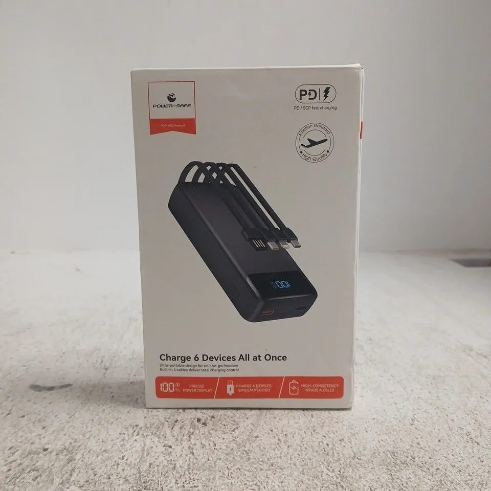 POWER-SAFE CHARGE 6 DEVICES ALL AT ONCE POWER BANK 20000MAH