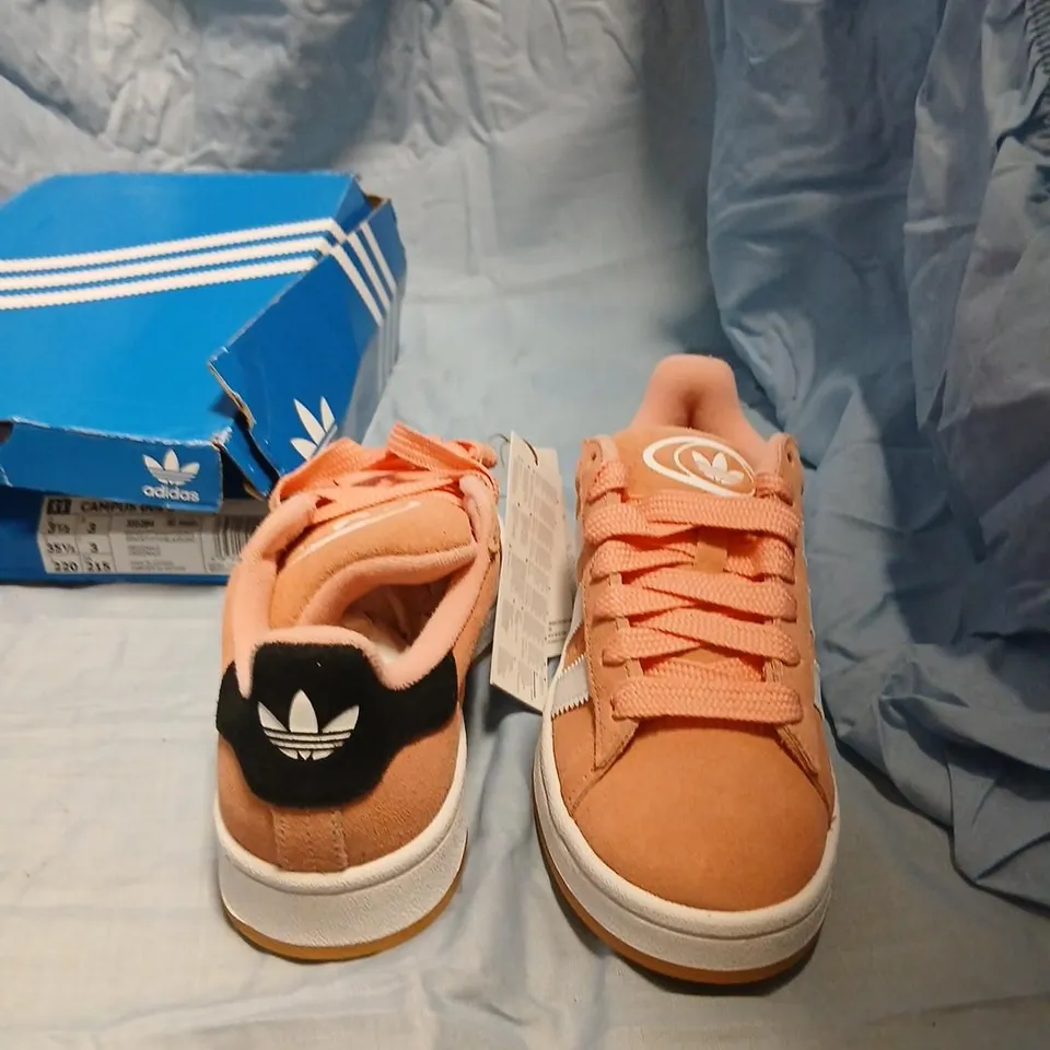 ADIDAS CAMPUS SNEAKERS - PINK SUEDE, UK 3 (US 3.5)