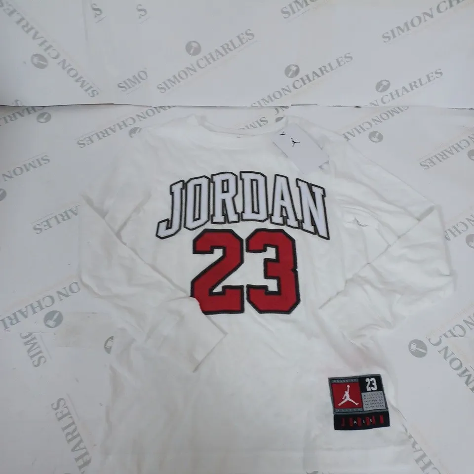 AIR JORDAN GRAPHIC LONG SLEEVE T-SHIRT SIZE 8-10 YEARS