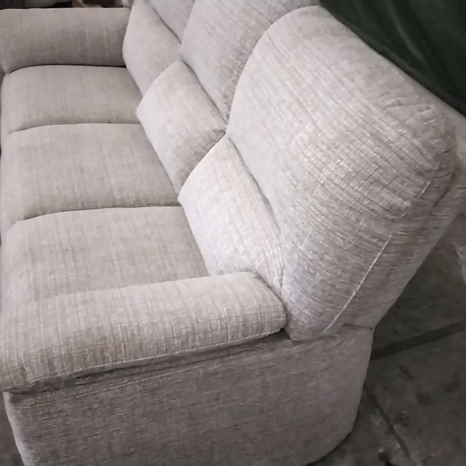 QUALITY BRITISH DESIGNED & MANUFACTURED G PLAN BEIGE FABRIC 3 SEATER SOFA