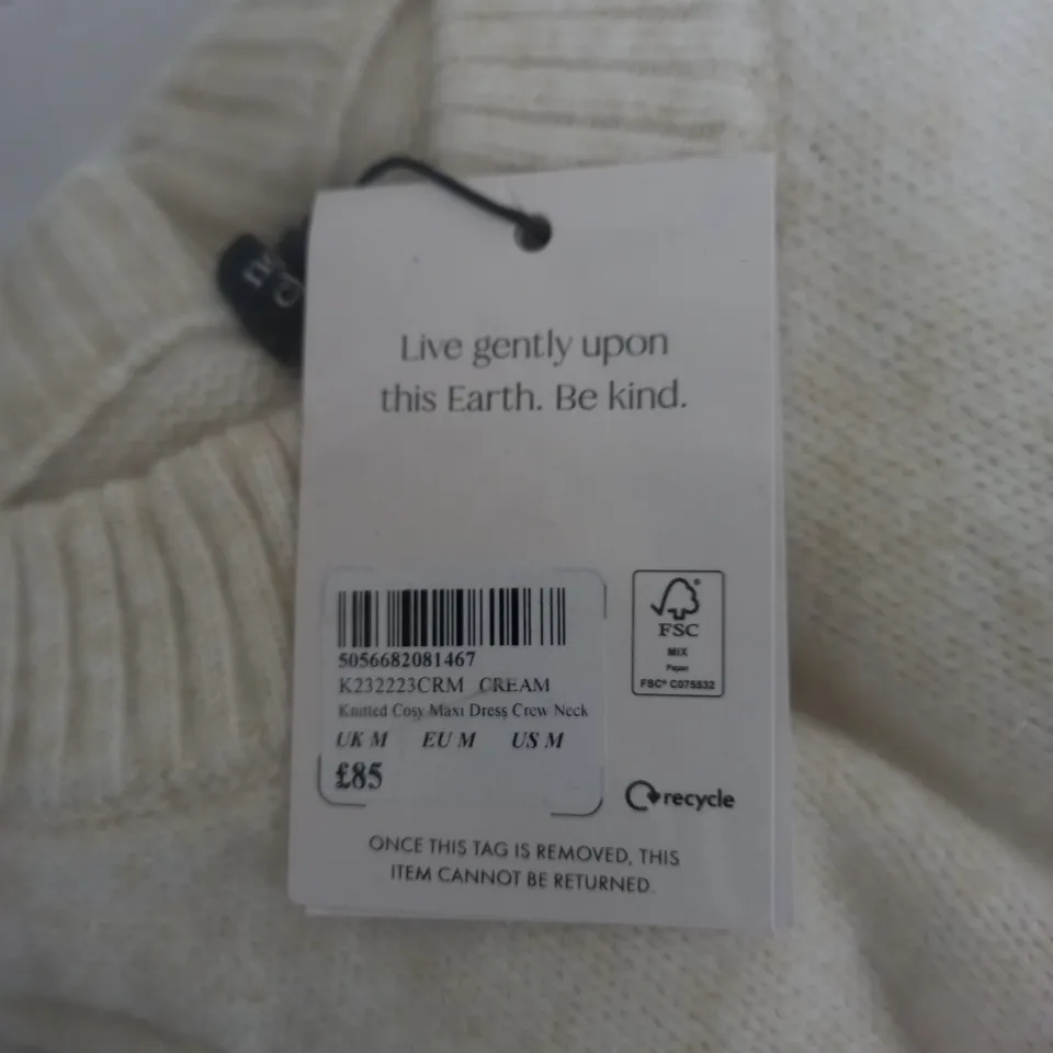 BAGGED NOBODYS CHILD KNITTED MAXI COSY DRESS SIZE M