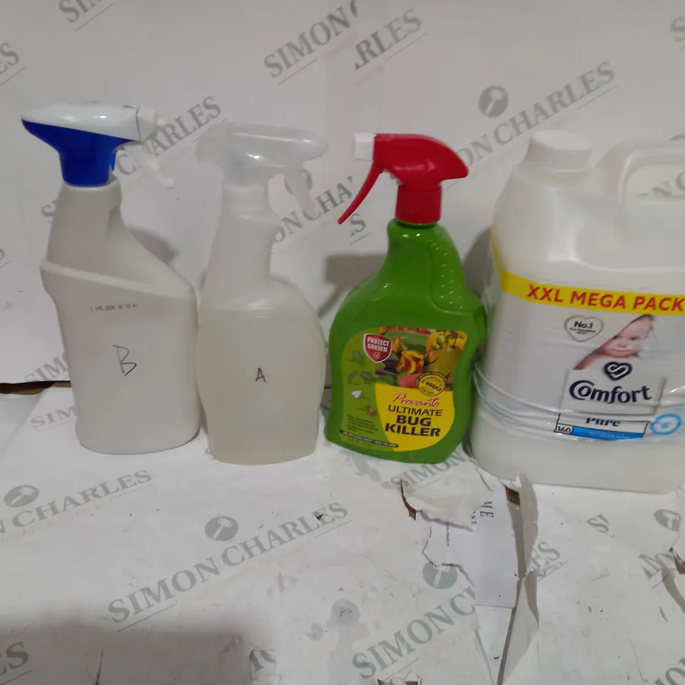 4 X ASSORTED HOUSEHOLD ITEMS TO INCLUDE COMFORT PURE XXL, PRORANTO BUG KILLER ETC - COLLECTION ONLY