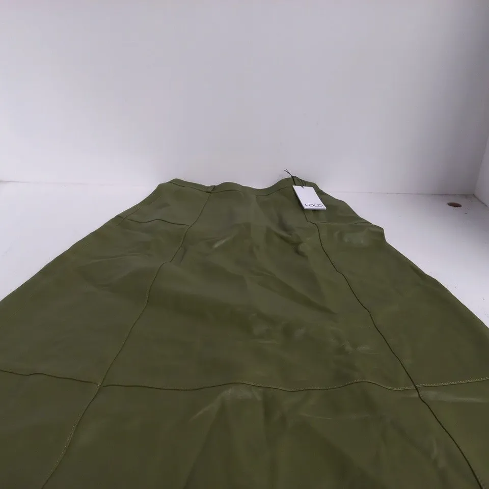 FOLD OLIVE SKIRT – UK 12 (US 8)