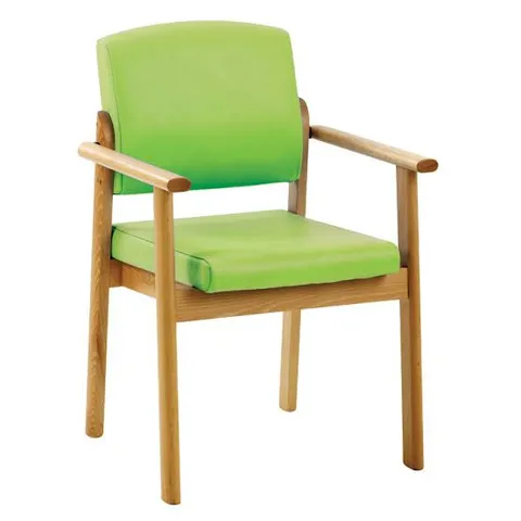 BOXED VELVET UPHOLSTERED DINING CHAIR GREEN