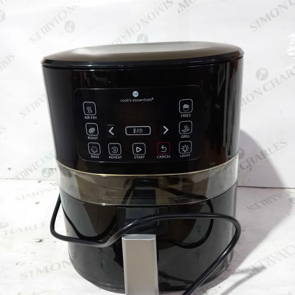 OUTLET COOK'S ESSENTIALS 4.0L AIR FRYER WITH DIGITAL VIEWING SCREEN IN BLACK