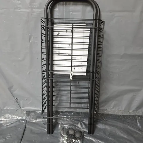 BLACK WIRE STORAGE TROLLEY