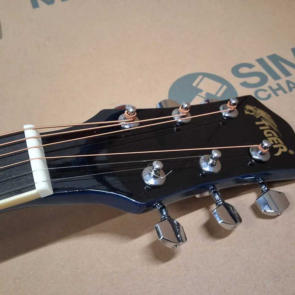 TIGER ACG2-BL ACOUSTIC GUITAR – BLUE, CUTAWAY