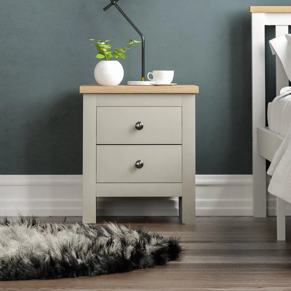 MANNION 2 DRAWER BEDSIDE TABLE COLOUR BASE