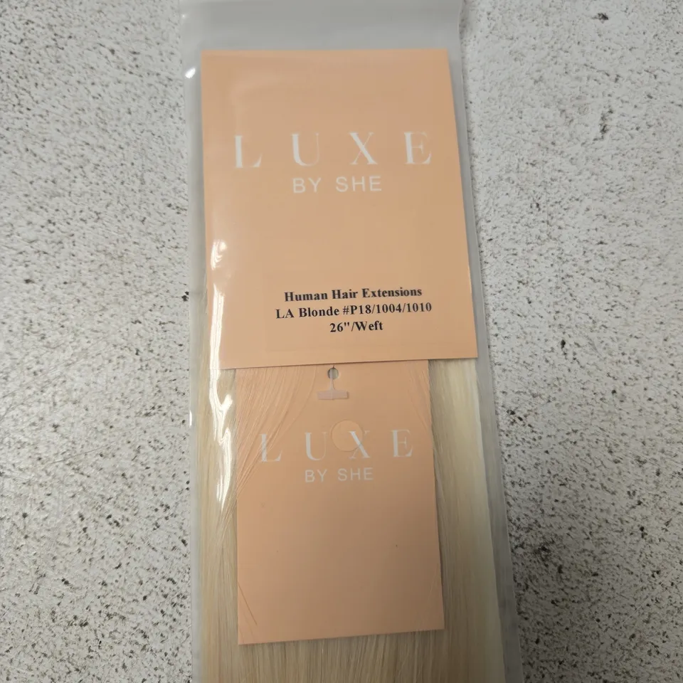 LUXE BY SHE HUMAN HAIR EXTENSIONS – LA BLONDE, 26" WEFT