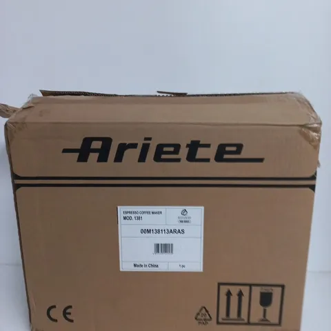 ARIETE ESPRESSO COFFEE MAKER – MODEL 1381 (BOXED)