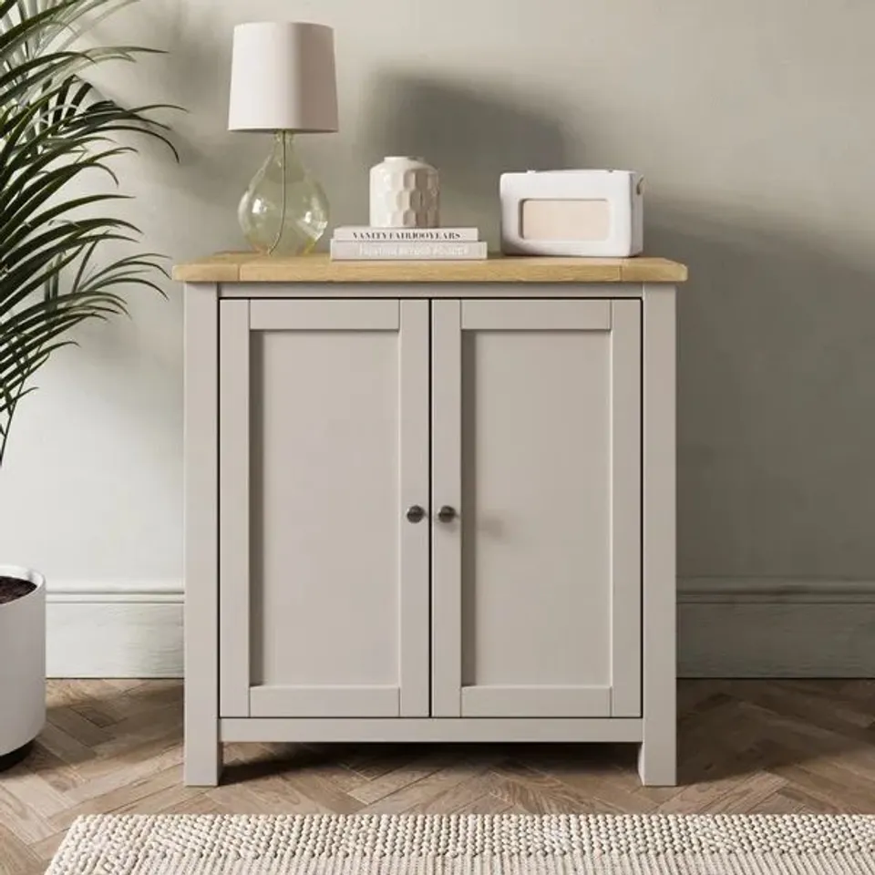 BOXED OLNEY SMALL SIDEBOARD - STONE (1 BOX)