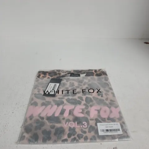 WHITE FOX OFFSTAGE PRINTED OVERSIZED TEE – DARK LEOPARD, XS/S (UK)