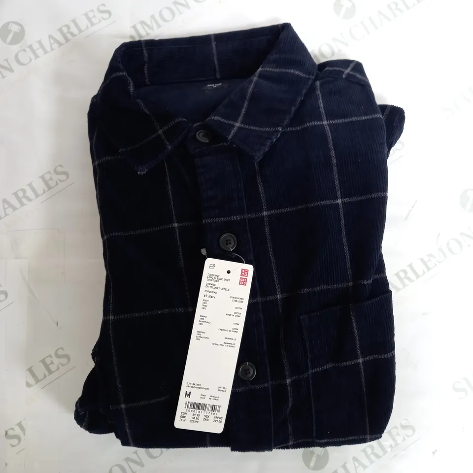 UNIQLO HEAVY WEIGHTED NAVY OVER SHIRT - MEDIUM