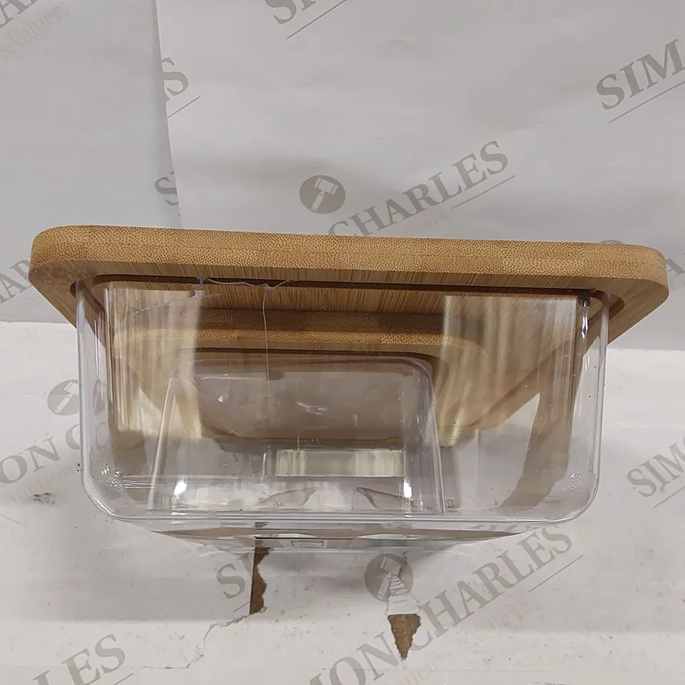 BOXED SET OF 2 BAMBOO FOOD STORAGE CONTAINERS (1 BOX)