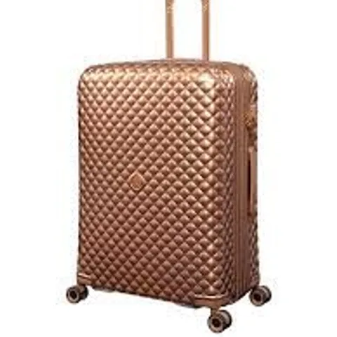 IT LUGGAGE GLITZY METALLIC COPPER LARGE SUITCASE