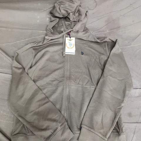 U.S. POLO ASSN. ZIP HOODIE IN MULLED BASIL - MEDIUM