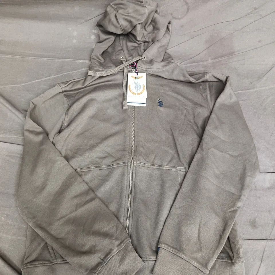U.S. POLO ASSN. ZIP HOODIE IN MULLED BASIL - MEDIUM