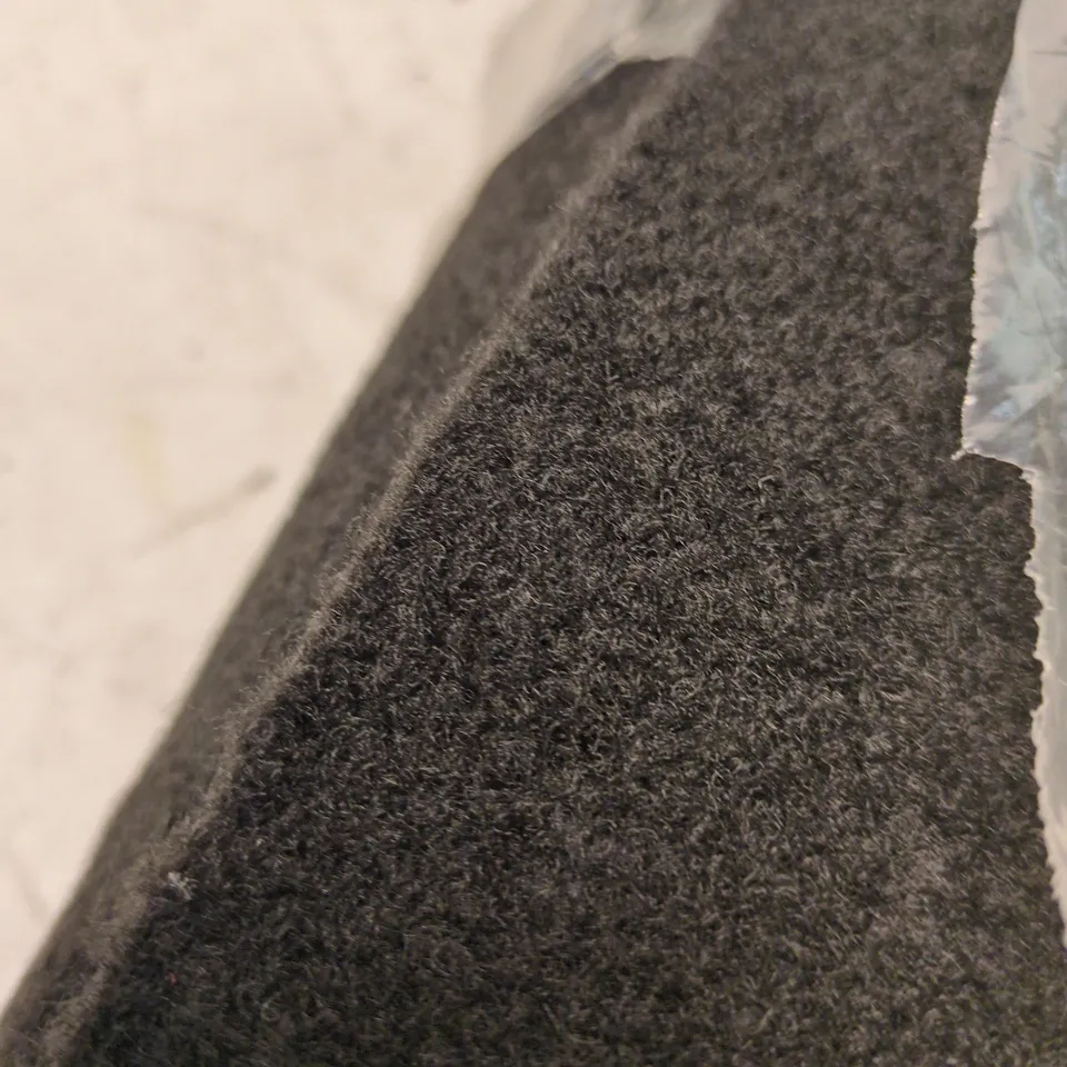 CARPET / RUG ROLL – BLACK, UNROLLED SIZE UNKNOWN (CARP-CUT-4026) – IN PLASTIC