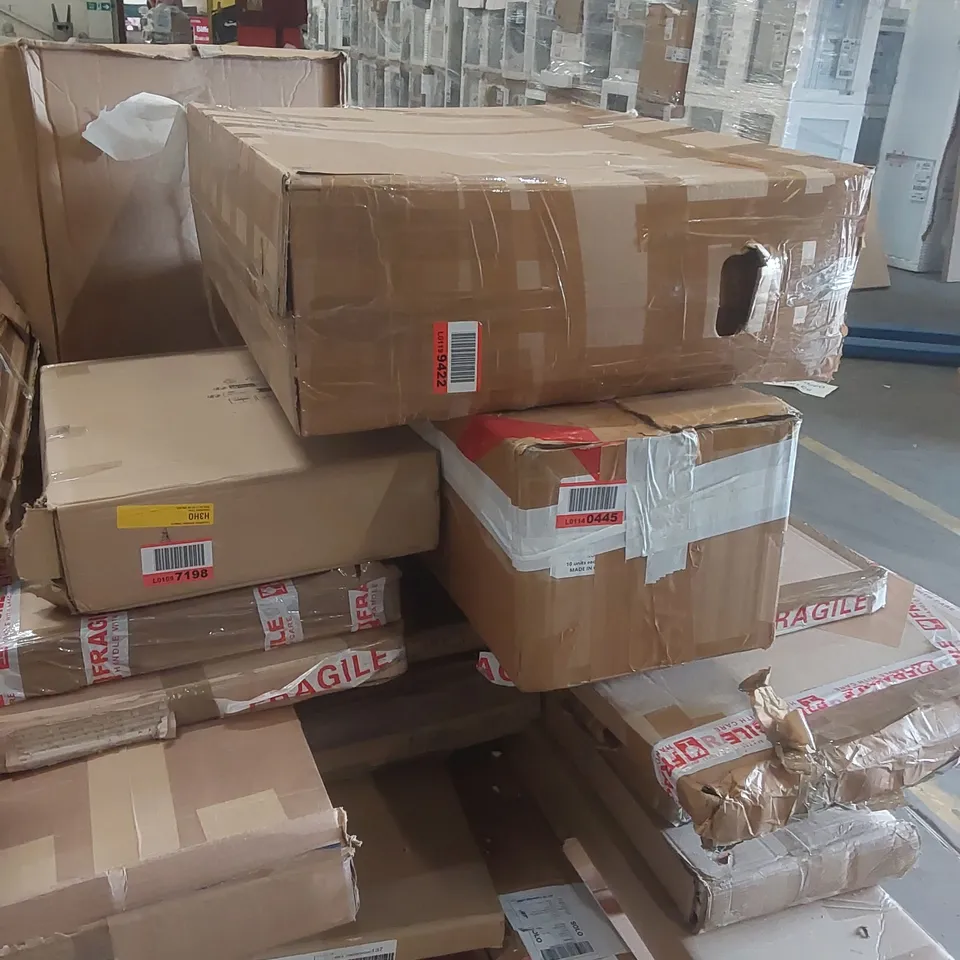 PALLET CONTAINING A VERY LARGE QUANTITY OF ASSORTED FURNITURE PARTS ECT 