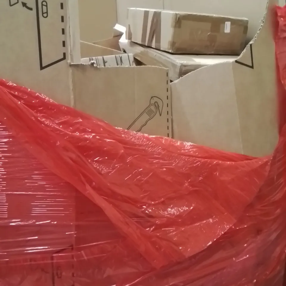 PALLET OF ASSORTED HOUSEHOLD GOODS AND PRODUCTS TO INCLUDE;TOILET SEAT,RAISED TOILET SEAT,CERAMIC FLOOR VASE