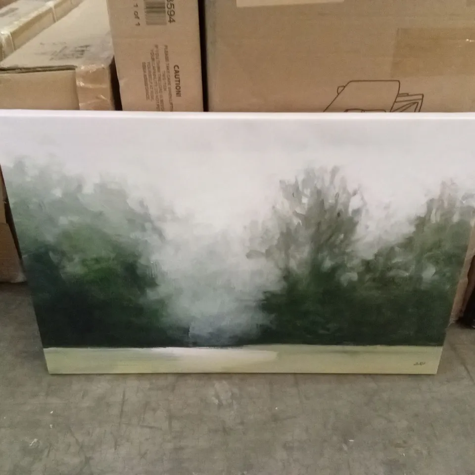 BOXED EDGE OF THE WOOD BY JULIA PURINTON - WRAPPED CANVAS PAINTING 