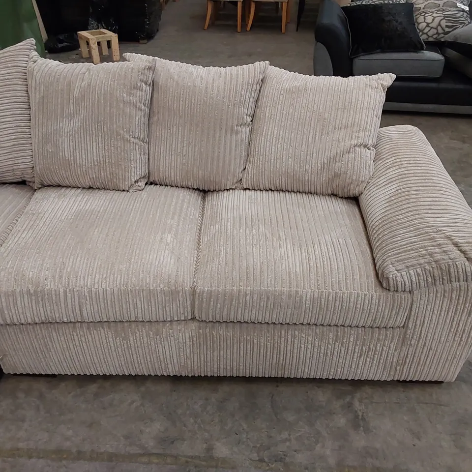 QUALITY DESIGNER AMALFI FABRIC UPHOLSTERED SCATTERBACK CORNER CHAISE SOFA 