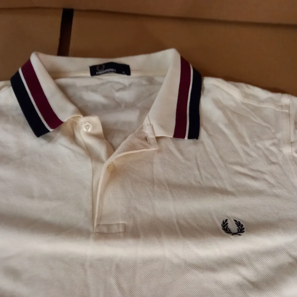 FRED PERRY CREAM POLO SHIRT - XL