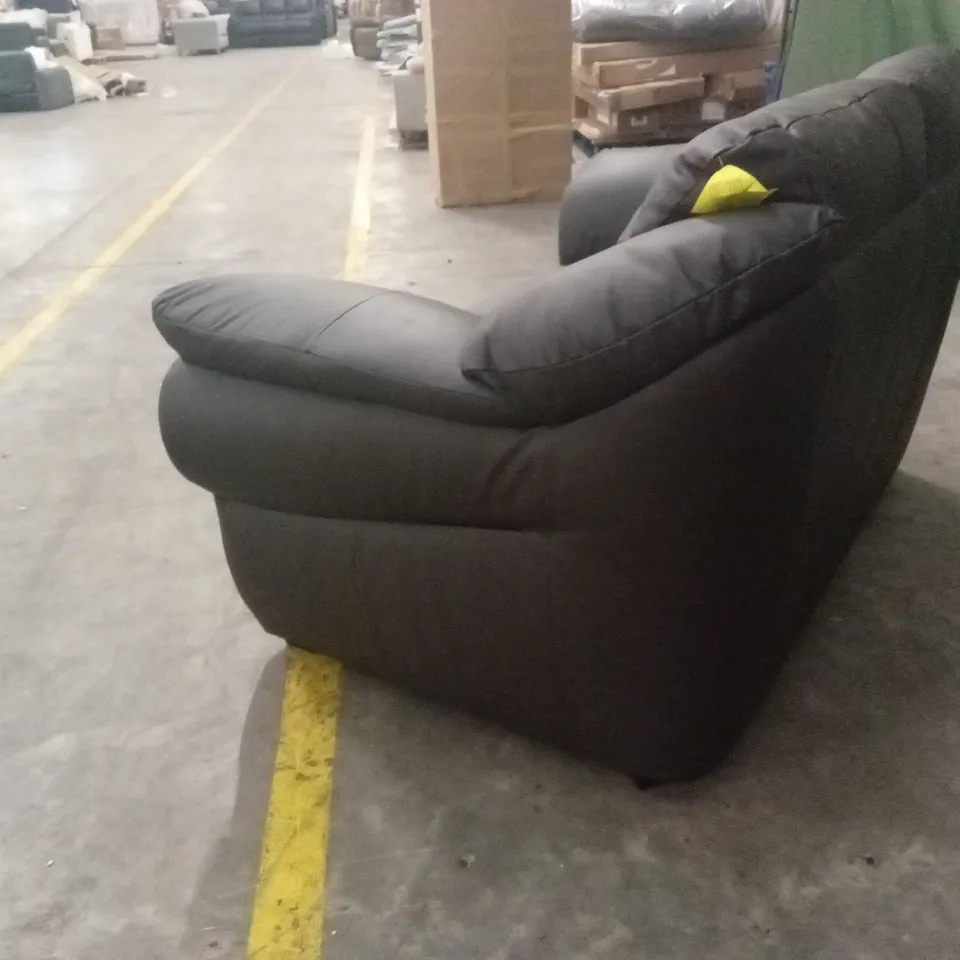 NAPLES ITALIAN LEATHER 2 SEATER SOFA - CHOCOLATE RRP £1099