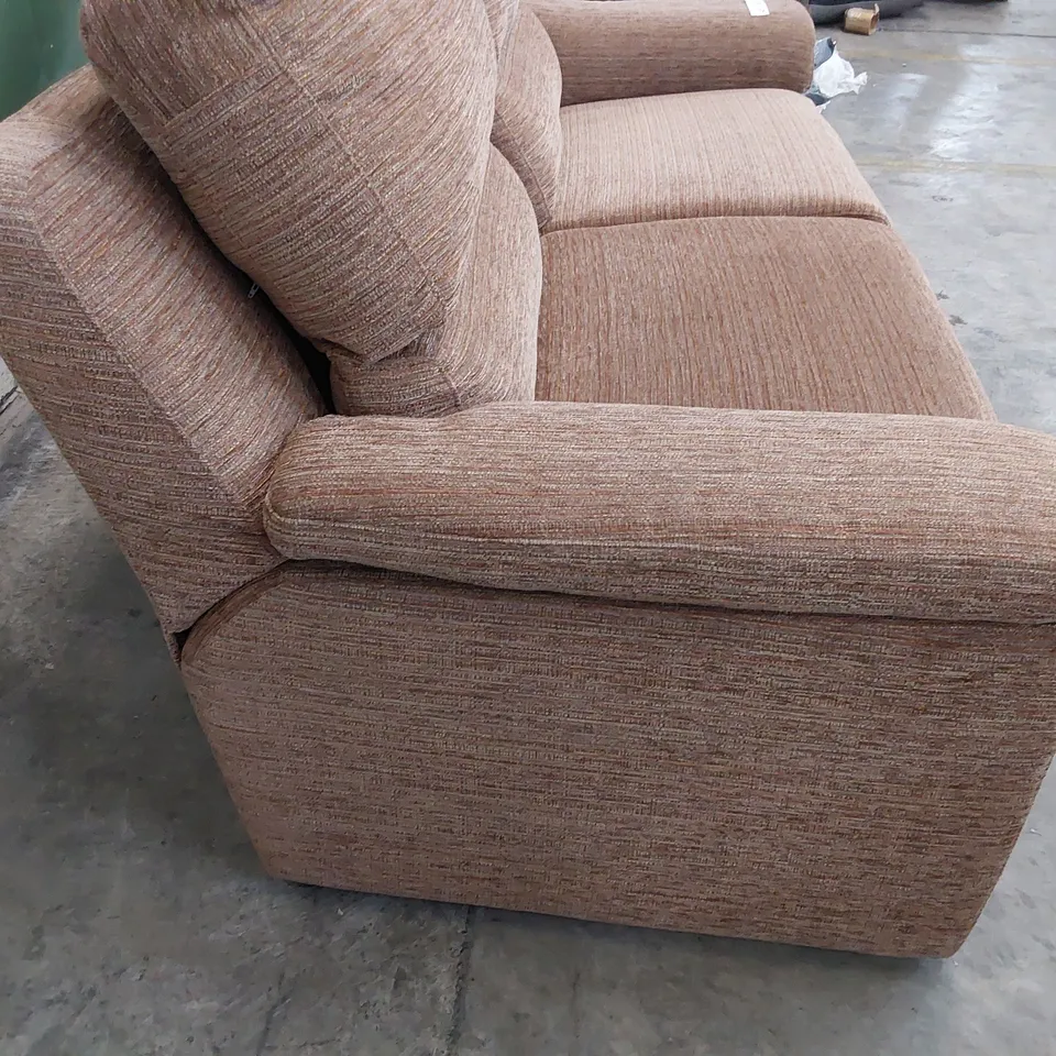 QUALITY BRITISH DESIGNER G PLAN TAYLOR THREE SEATER SOFA VICTORIA GINGER FABRIC