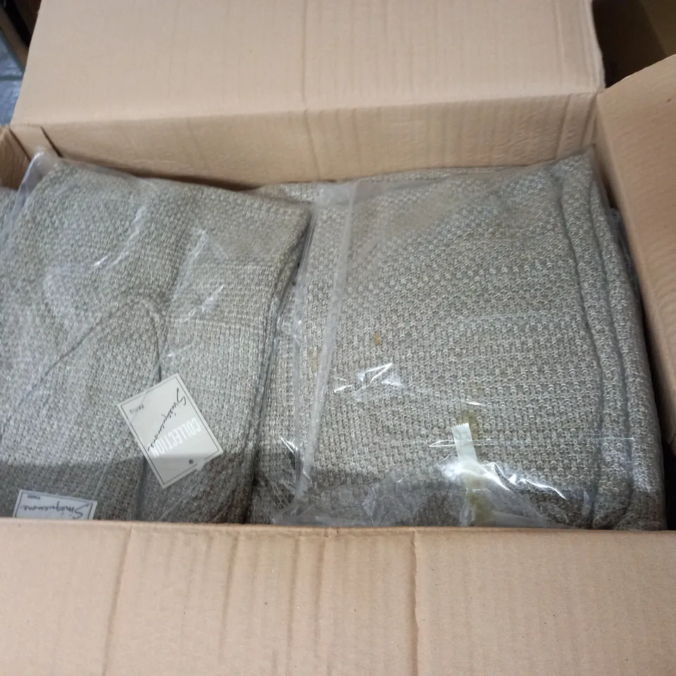 LOT OF APPROXIMATELY 28 BROWN V-NECK JUMPERS - SIZE UNSPECIFIED