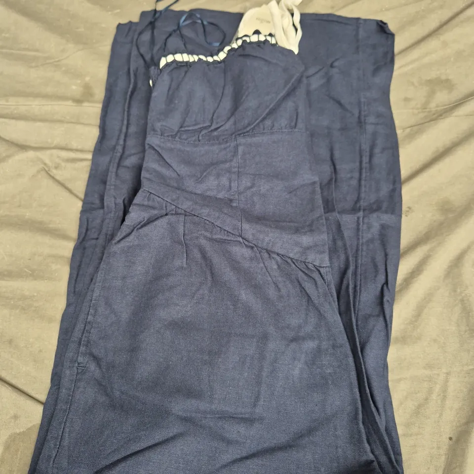 HOLLISTER SLEEVELESS JUMPSUIT - NAVY - SIZE LARGE