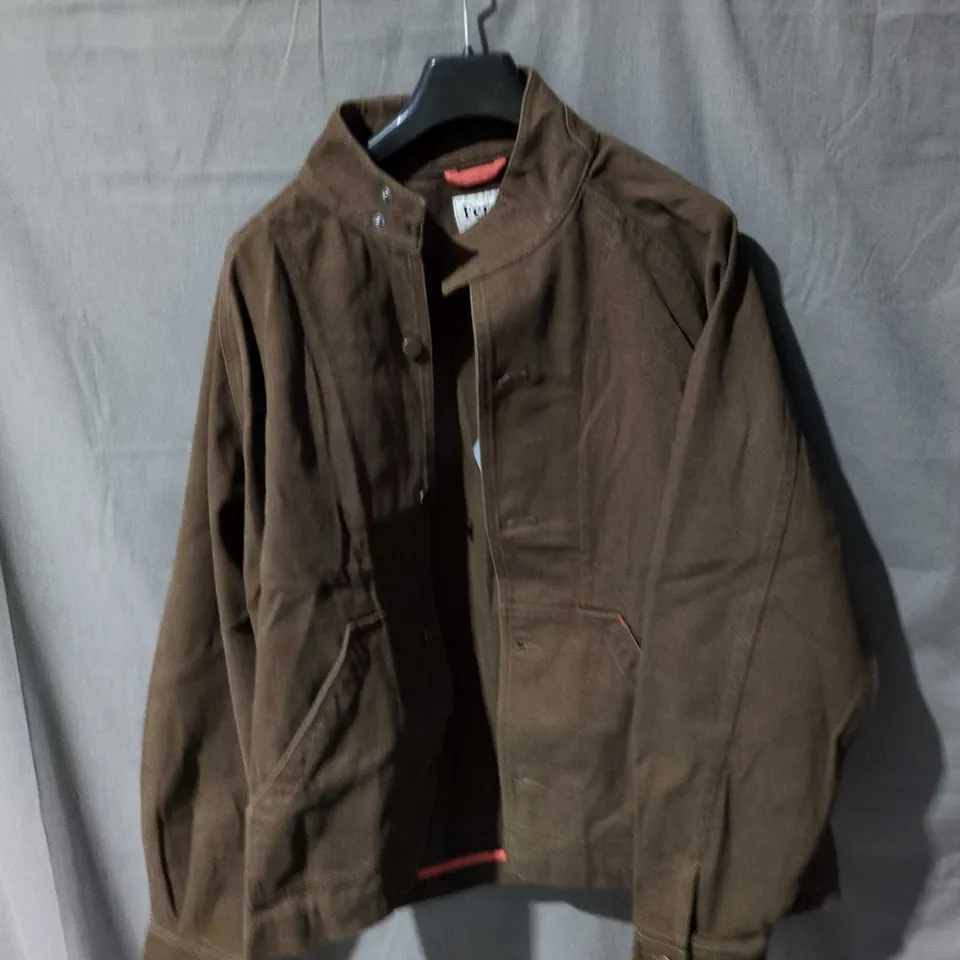 FERA LOW COLLAR JACKET – BROWN, SIZE L