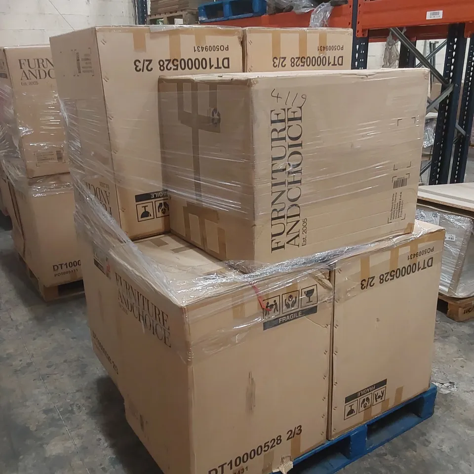 PALLET OF INCOMPLETE SAVOY ROUND DINING TABLE PARTS // BOXES 2/3 ONLY