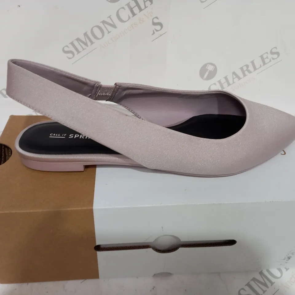 BOXED CALL IT SPRING RIRELLE PINK TINT SHOES - SIZE 7
