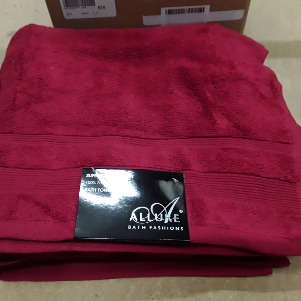 SUPERSOFT EGYPTIAN BURGUNDY BATH TOWELS (SET OF 2)