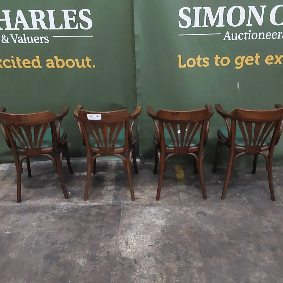 SET OF 4 VINTAGE BENTWOOD STYLE DINING CHAIRS 