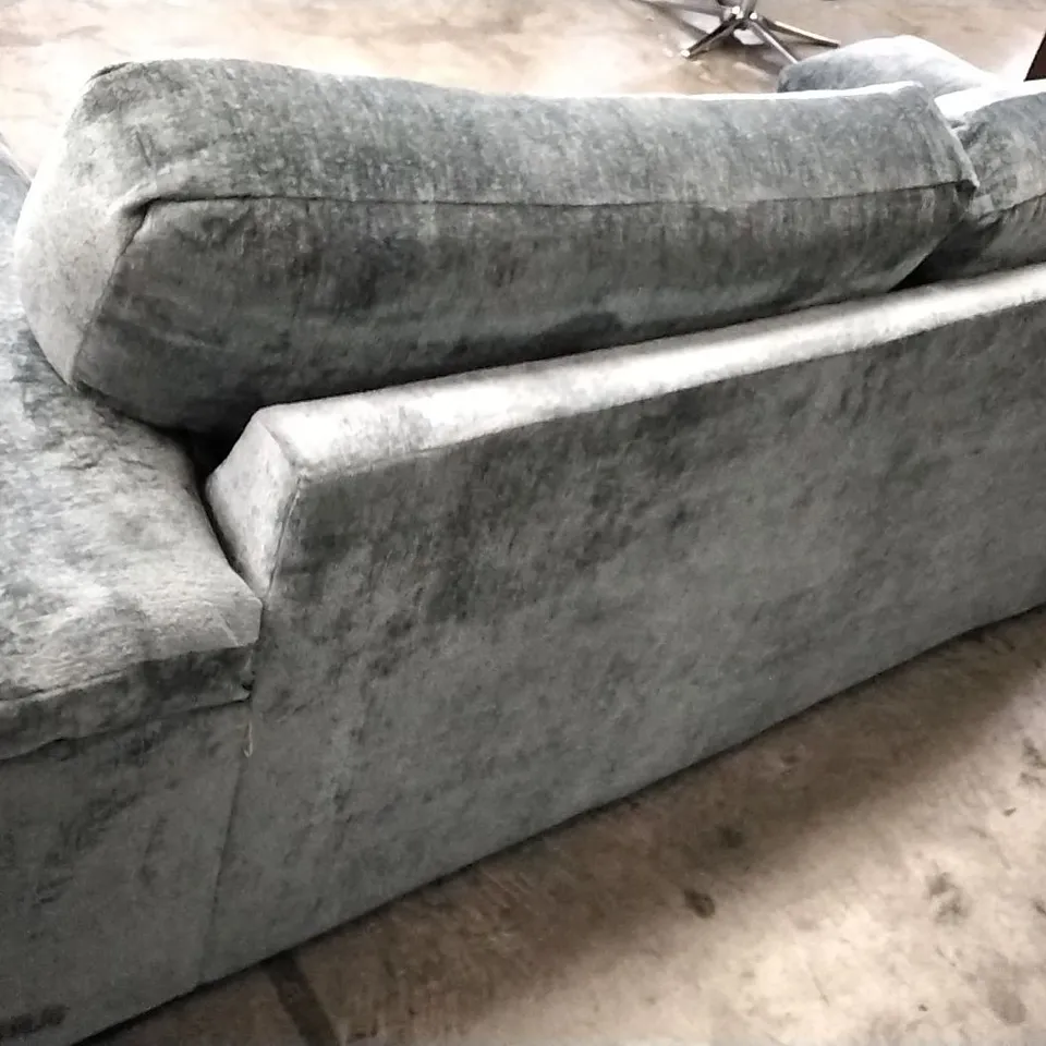 QUALITY DESIGNER SALERNO STANDARD 3 SEATER SOFA - GREY FABRIC
