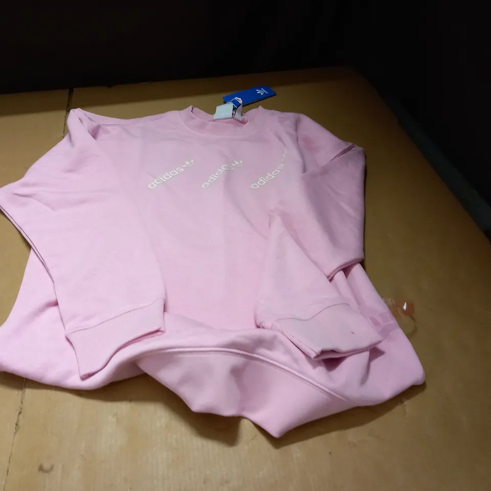 PINK ADIDAS CREW LADIES JUMPER UK SIZE 10