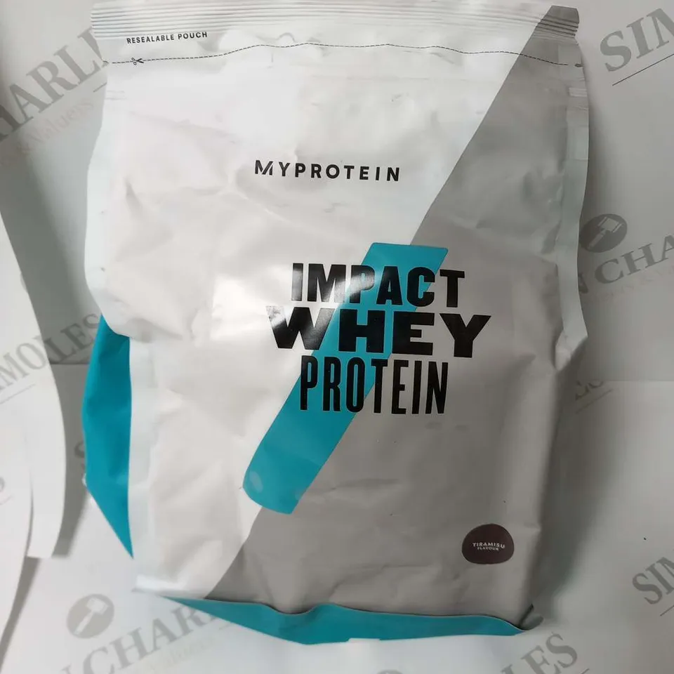 TWO ASSORTED MY PROTEIN IMPACT WHEY PROTEIN 1KG BAGS TO INCLUDE; TIRAMISU AND SPECULOOS