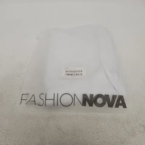FASHION NOVA VIBE CHECK CURVY STRETCH SKINNY JEANS - WHITE, SIZE 5