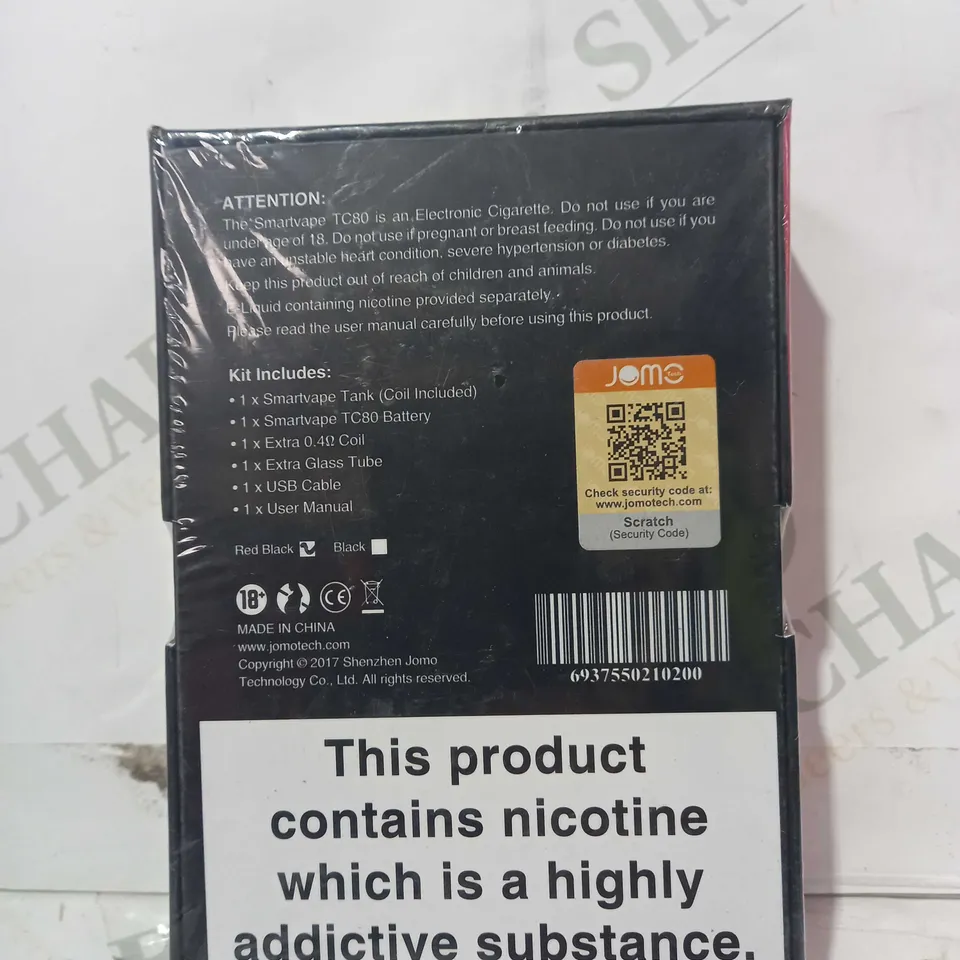 JOMOTECH SMARTVAPE TC80 KIT IN RED/BLACK