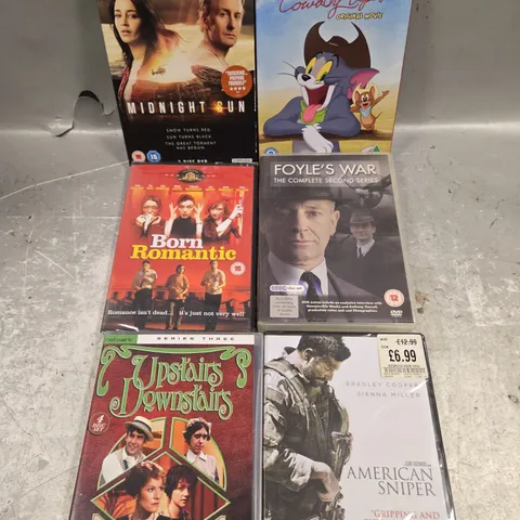 APPROXIMATELY 20 ASSORTED DVD FILMS/SERIES TO CONTAIN FOYLE'S WAR, AMERICAN SNIPER, MIDNIGHT SUN ETC