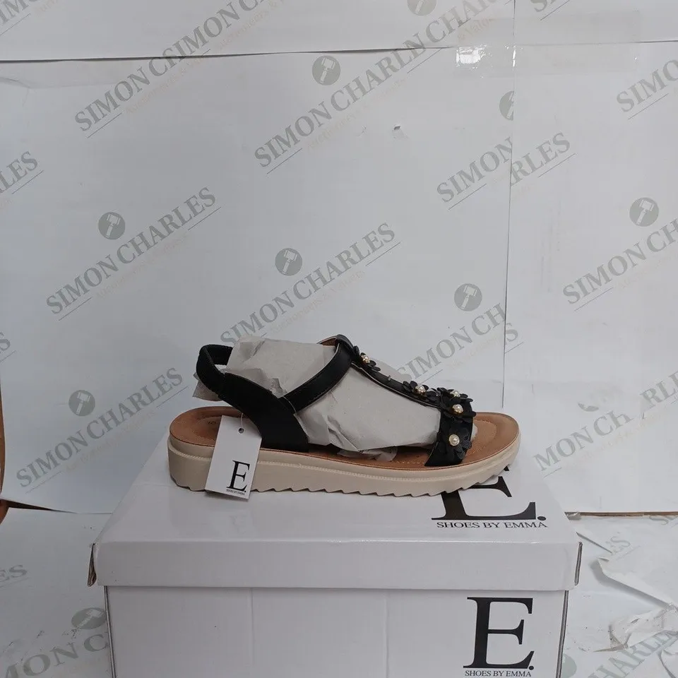 E. SHOES BY EMMA - AMELIA SANDALS IN BLACK & TAN - UK 5 