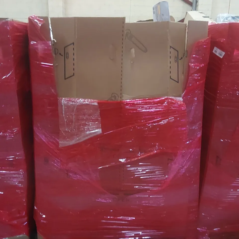 PALLET CONTAINING ASSORTED ITEMS TO INCLUDE: SCOOTER, SHOWER SET, SLIMLINE HEATER, ARTIFICIAL CHRISTMAS TREE, TOY KEYBOARD SET ECT