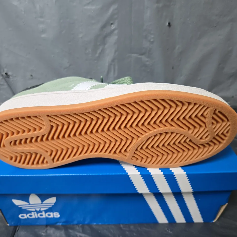BOXED PAIR OF ADIDAS CAMPUS 00S SHOES IN GREEN - UK 3