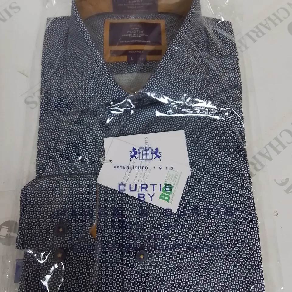 BAGGED HAWES & CURTIS PICCADILLY SLIM FIT LONG SLEEVE SHIRT - L 37