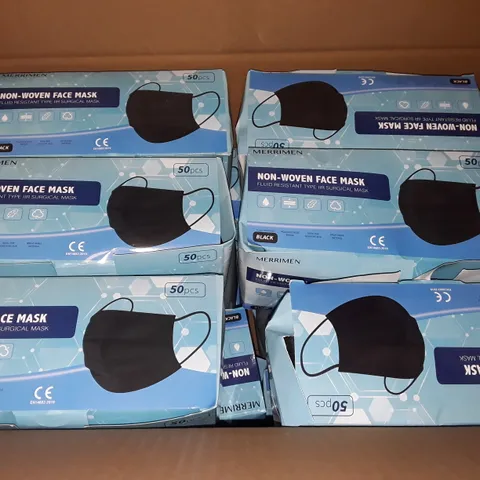 LOT OF 18 50-PACKS OF NON-WOVEN FACE MASKS