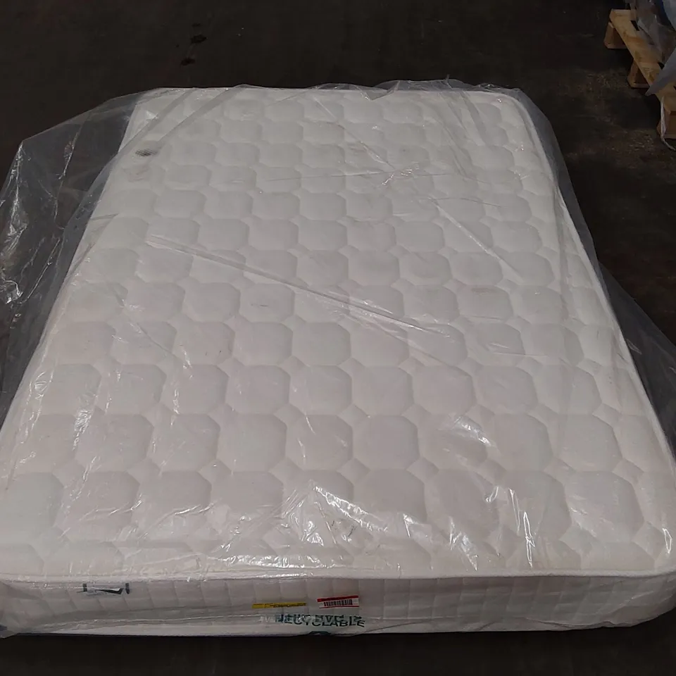 QUALITY BAGGED 4'6" DOUBLE HYBRID MEMORY NATURAL OPEN COIL MATTRESS